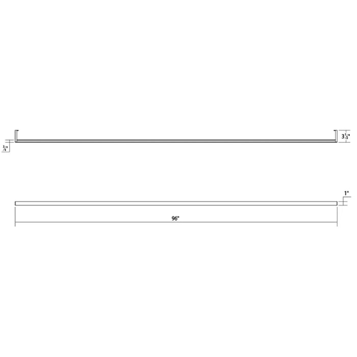 Sonneman 2810 Thin-Line 96" One-Sided LED Wall Bar