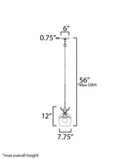 Maxim 2871 Paloma 1-lt 8" Pendant