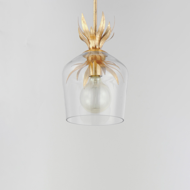 Maxim 2871 Paloma 1-lt 8" Pendant - Gold Leaf