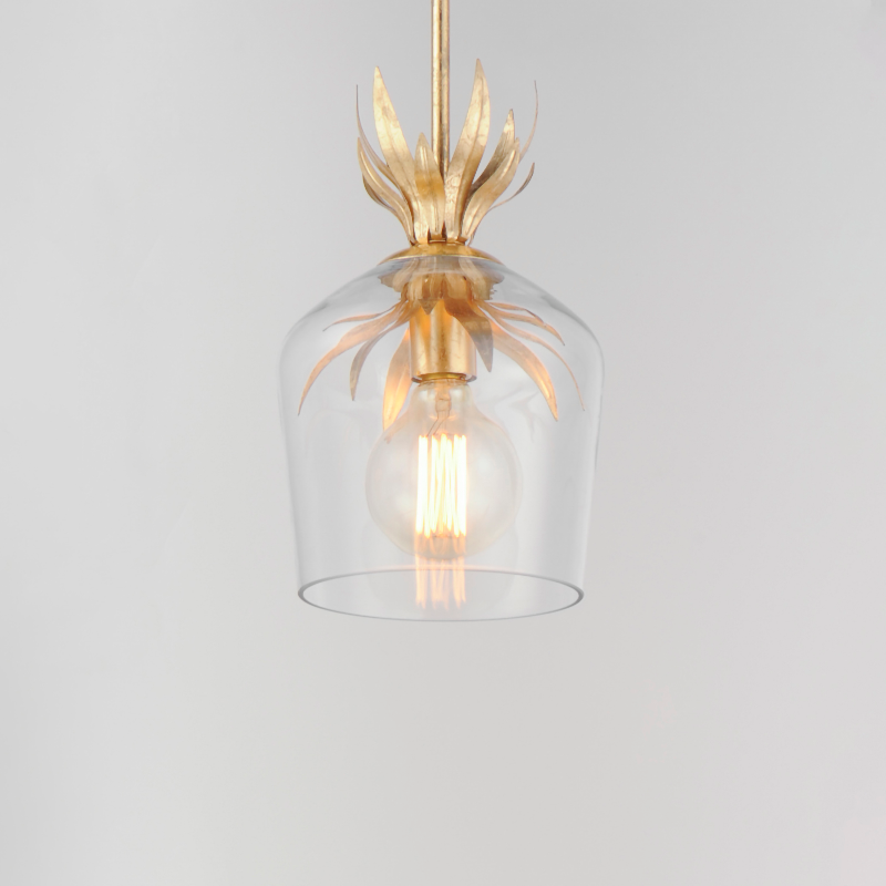 Maxim 2871 Paloma 1-lt 8" Pendant - Gold Leaf