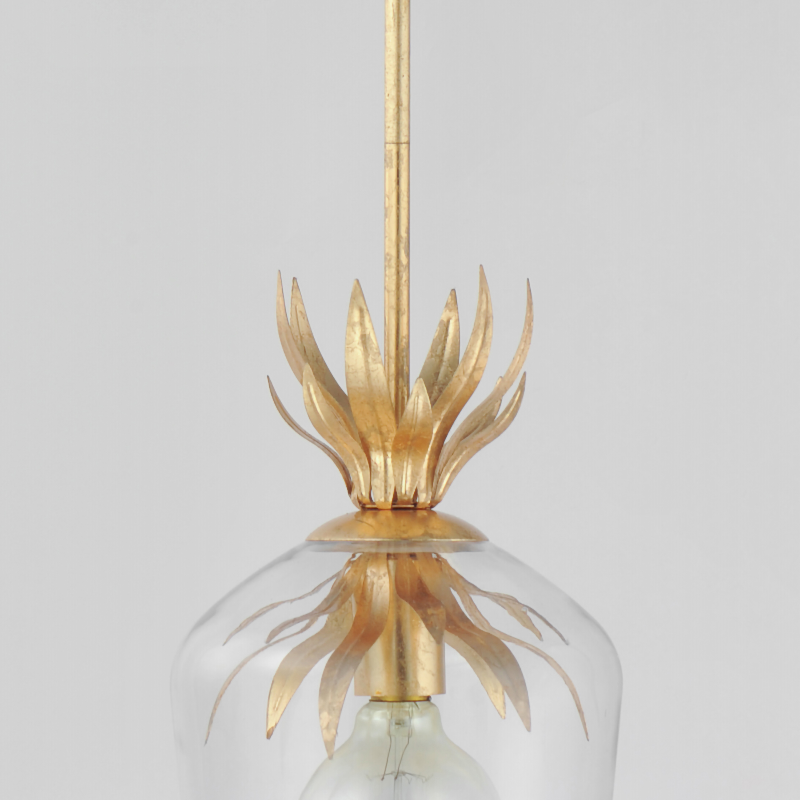 Maxim 2871 Paloma 1-lt 8" Pendant - Gold Leaf