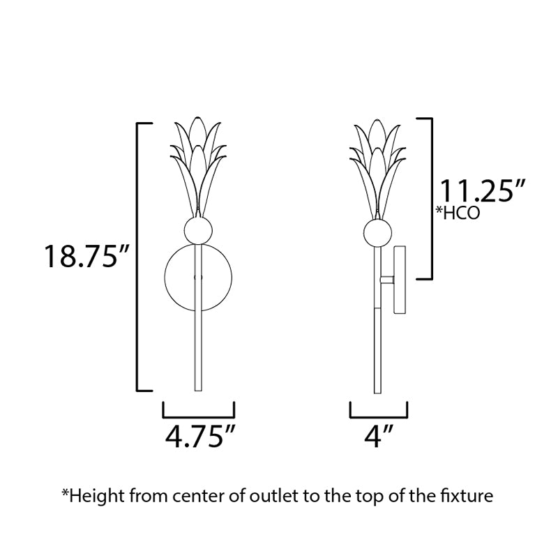 Maxim 2881 Paloma 1-lt 19" Tall Wall Sconce