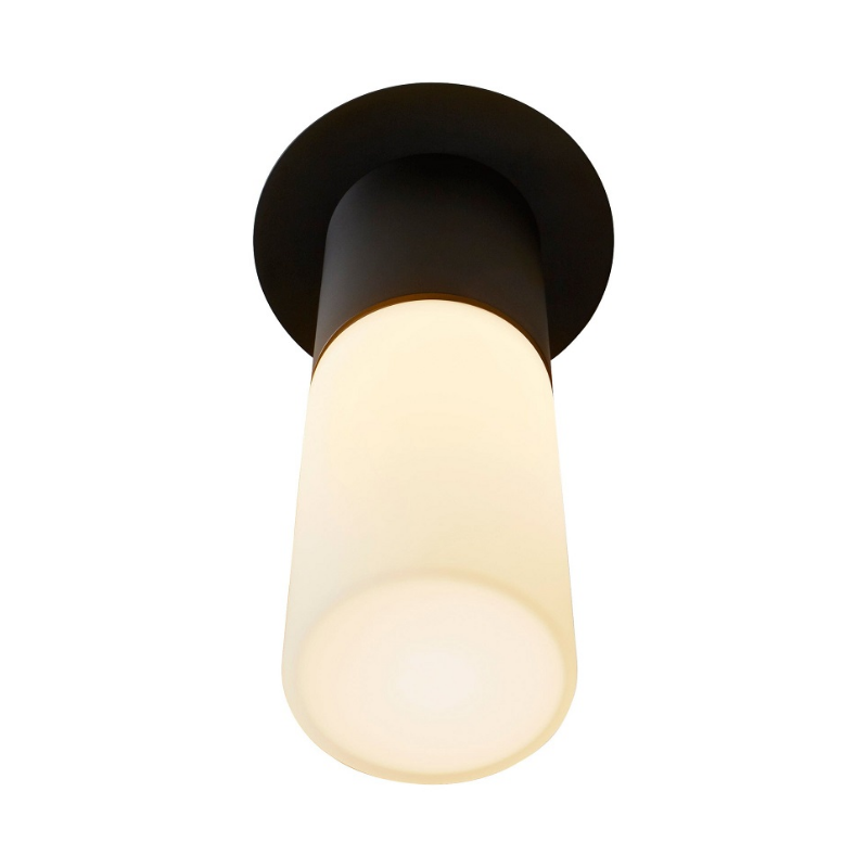 Oxygen 3-309 Pilar 1-lt 4" LED Ceiling Mount - Black/Glass