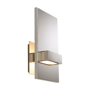 Oxygen 3-527 Vela 2-lt 12" Tall LED Wall Sconce - Polished Nickel