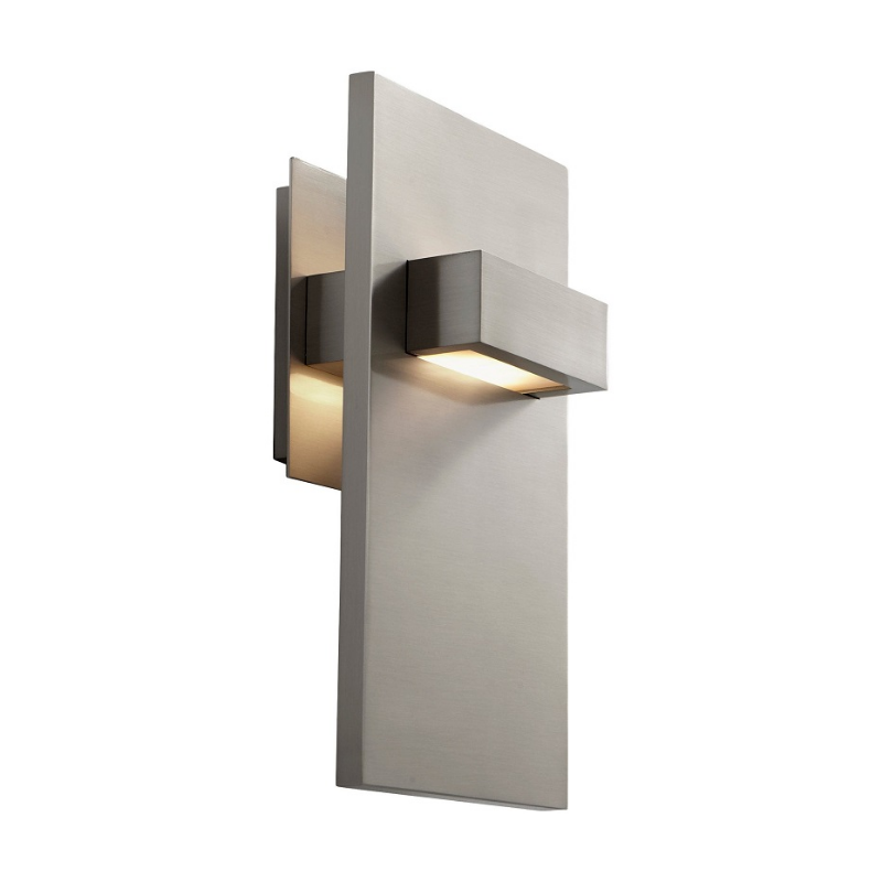 Oxygen 3-527 Vela 2-lt 12" Tall LED Wall Sconce - Satin Nickel