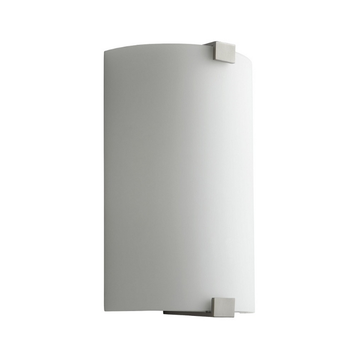 Oxygen 3-563 Siren 1-lt 13" Tall LED Wall Sconce - White Opal Glass / Satin Nickel