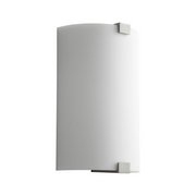 Oxygen 3-563 Siren 1-lt 13" Tall LED Wall Sconce - Matte White Acrylic / Satin Nickel