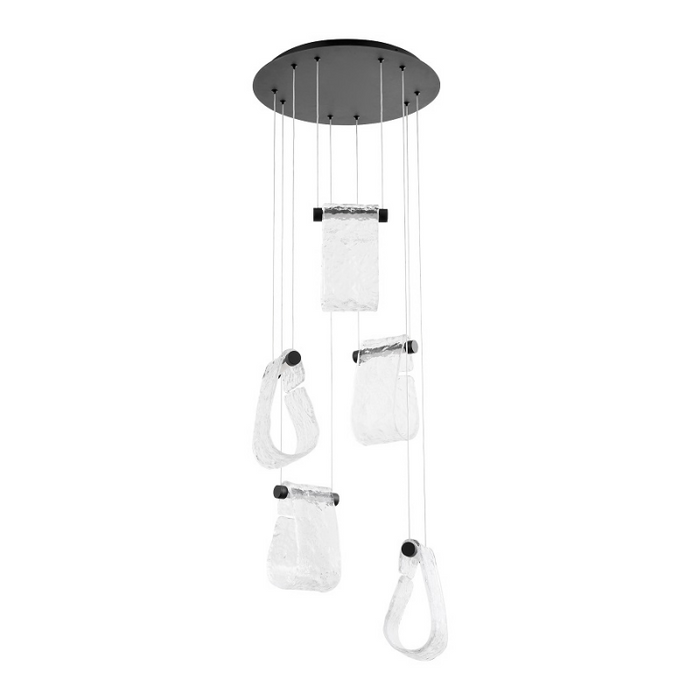 Oxygen 3-6102 Veer 5-lt 20" LED Pendant, CCT Selectable - Black