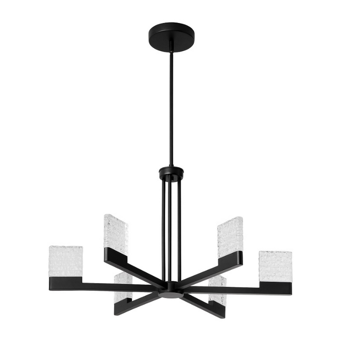 Oxygen 3-650 Gamma 6-lt 30" LED Chandelier, CCT Selectable - Black