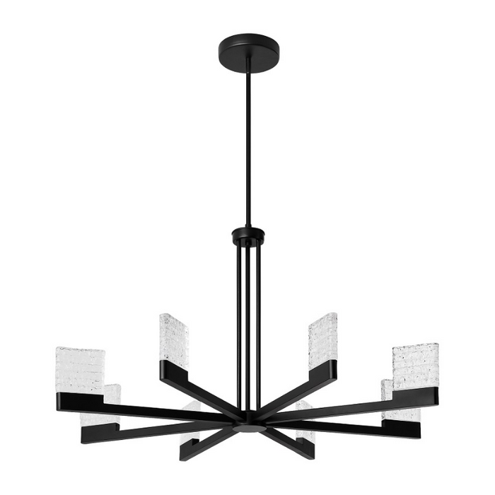 Oxygen 3-651 Gamma 8-lt 36" LED Chandelier, CCT Selectable - Black