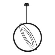 Oxygen 3-658 Galilei 1-lt 29" LED Pendant, CCT Selectable - Black