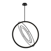 Oxygen 3-658 Galilei 1-lt 29" LED Pendant, CCT Selectable - Black