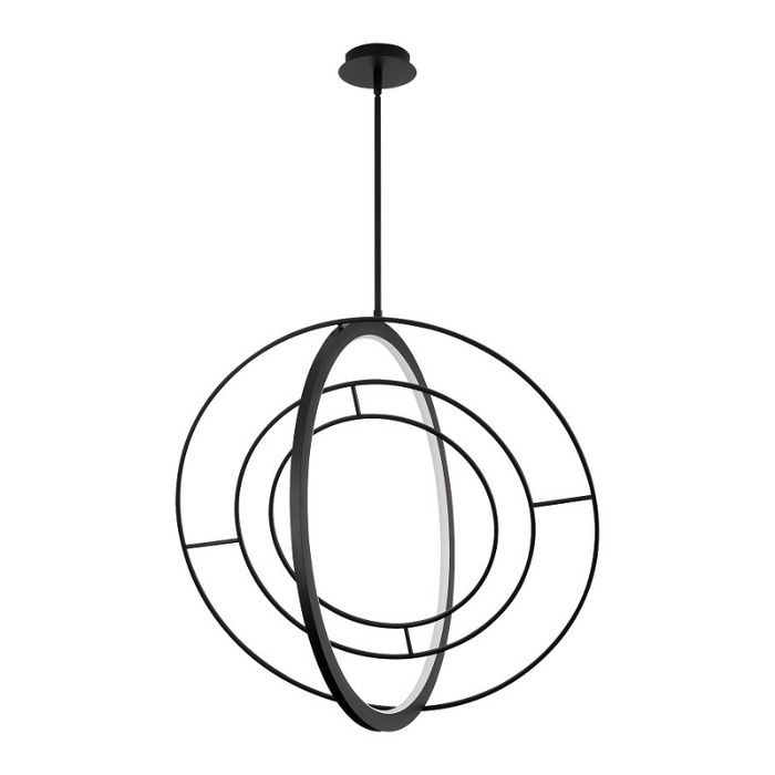 Oxygen 3-658 Galilei 1-lt 29" LED Pendant, CCT Selectable - Black