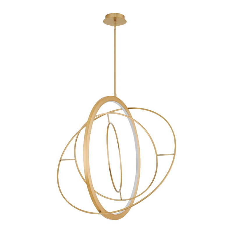 Oxygen 3-658 Galilei 1-lt 29" LED Pendant, CCT Selectable - Aged Brass