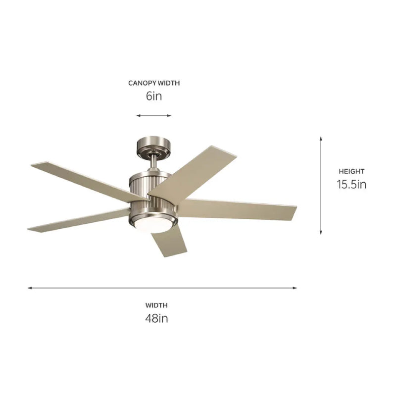 Kichler 300048 Brahm 48" Ceiling Fan with LED Light Kit