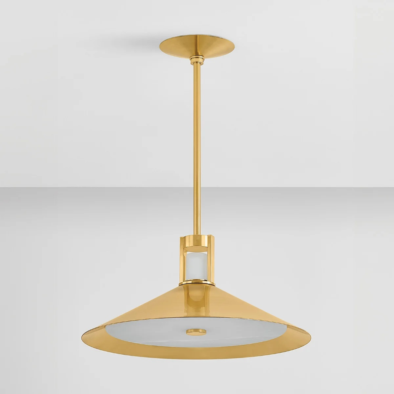 Hudson Valley 3020 Clermont 2-lt 20" LED Pendant - Aged Brass