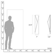 Hubbardton Forge 302043 Carbon 1-lt 38" Tall Outdoor Wall Sconce