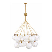 Hinkley 30308 Skye Extra Large 18-lt 53" LED Two Tier Chandelier - Cased Opal Glass