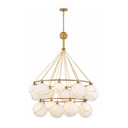 Hinkley 30308 Skye Extra Large 18-lt 53" LED Two Tier Chandelier - Cased Opal Glass