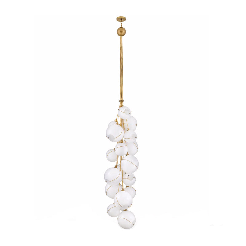 Hinkley 30309 Skye 18-lt 39" LED Chandelier - Cased Opal Glass