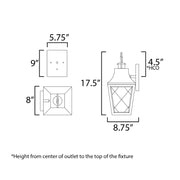 Maxim 30362 Storybook 1-lt 18" Tall Outdoor Wall Sconce