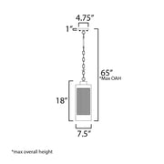 Maxim 30764 Triform 1-lt 8" Outdoor Pendant