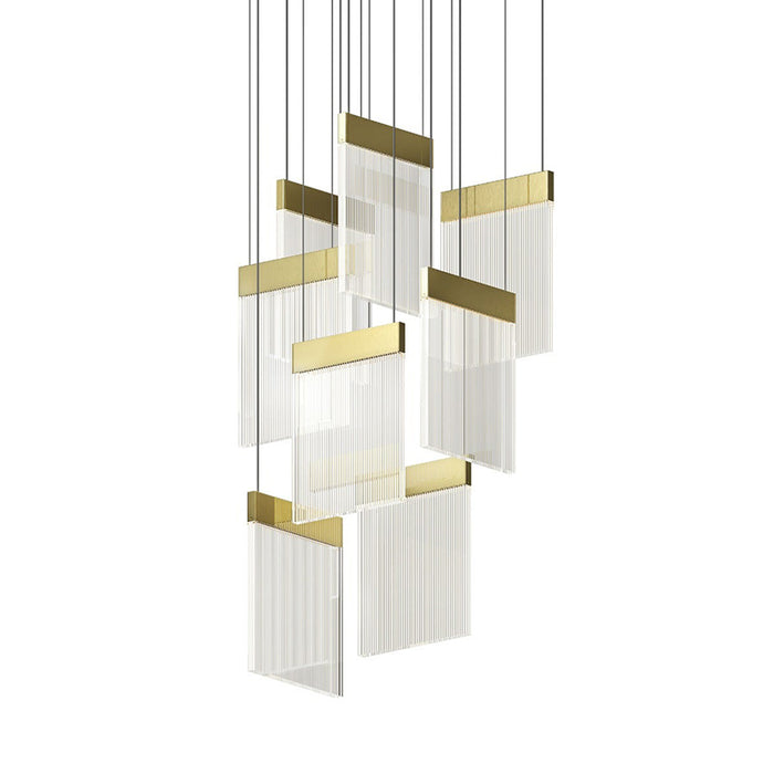 Sonneman 3094 V Panels 8-lt 16" LED Chandelier
