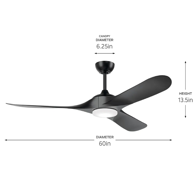 Kichler 310660 Mylo 60" Ceiling Fan with LED Light Kit