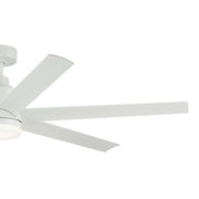 Kichler 310765 Loa 65" Ceiling Fan with LED Light Kit - Matte White