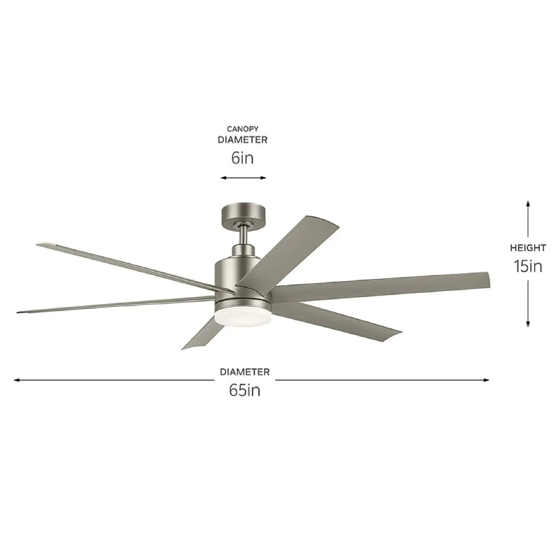 Kichler 310765 Loa 65" Ceiling Fan with LED Light Kit