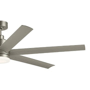 Kichler 310765 Loa 65" Ceiling Fan with LED Light Kit - Painted Brushed Nickel