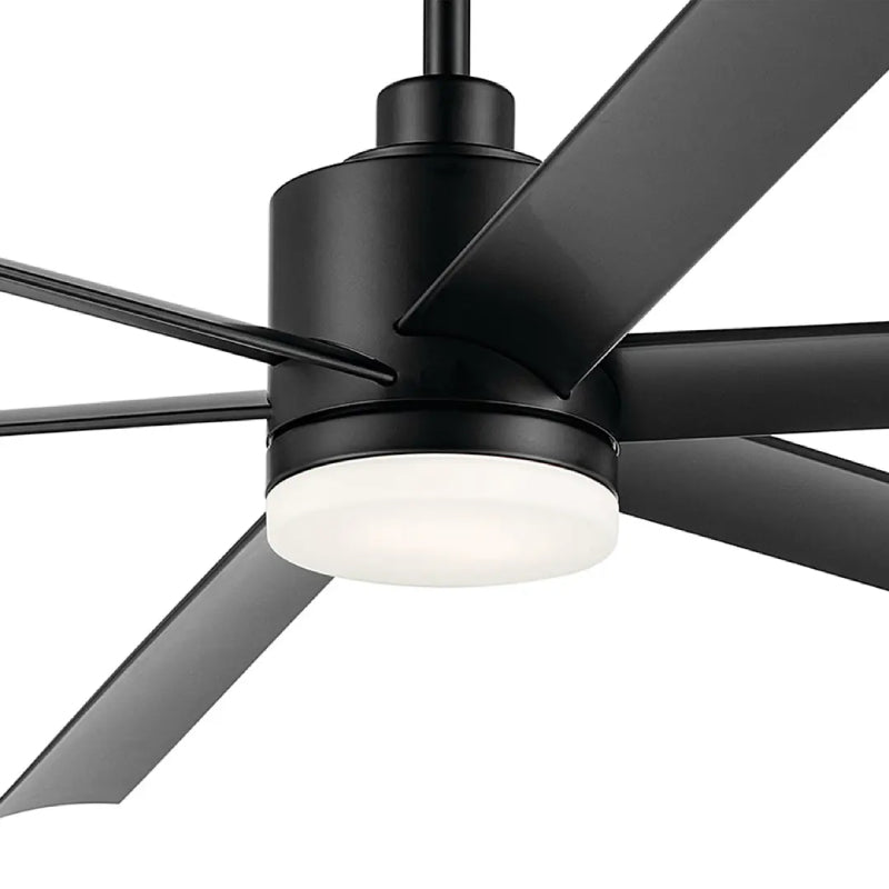 Kichler 310780 Loa 80" Ceiling Fan with LED Light Kit - Satin Black