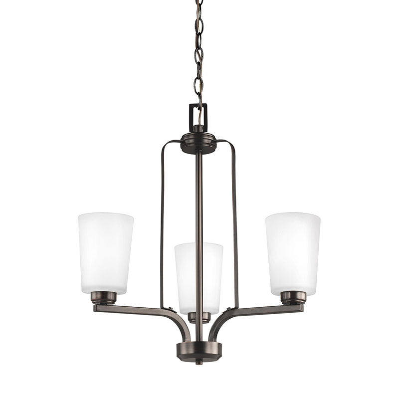 Generation 3128903EN3 Franport 3-lt 20" LED Chandelier