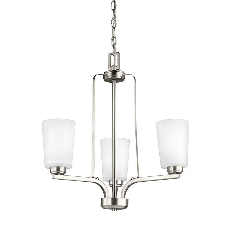 Generation 3128903EN3 Franport 3-lt 20" LED Chandelier