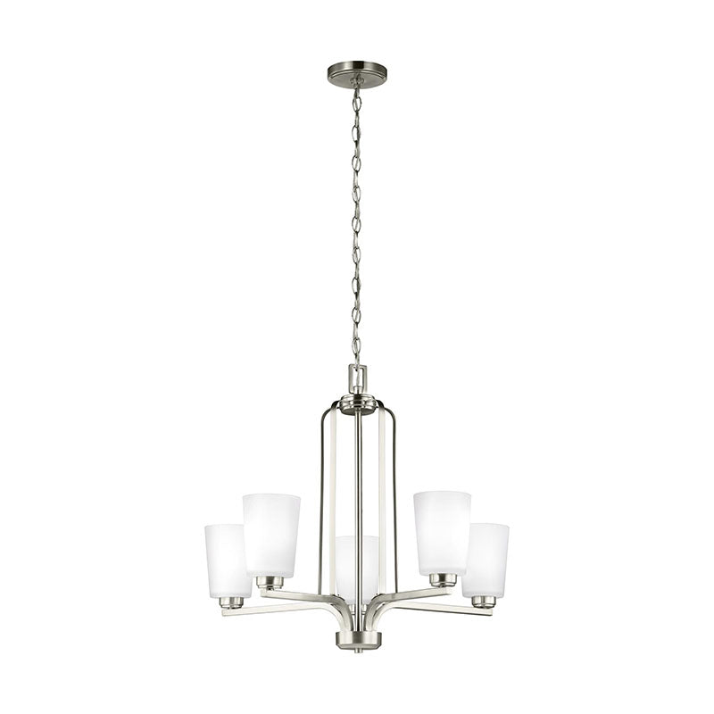 Generation 3128905EN3 Franport 5-lt 26" LED Chandelier