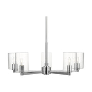 Visual Comfort 3164205C Fullton 5-lt 27" Chandelier with Clear Glass - Chrome