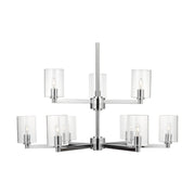 Visual Comfort 3164209C Fullton 9-lt 30" Chandelier with Clear Glass - Chrome