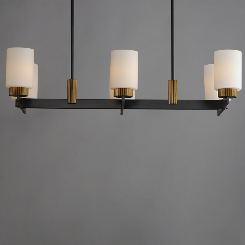 Maxim 32656 Ruffles 6-lt 38" Linear Pendant