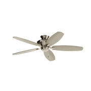 Kichler 330160 Renew 52" Ceiling Fan - Brushed Stainless Steel with Silver/Satin Black Blades