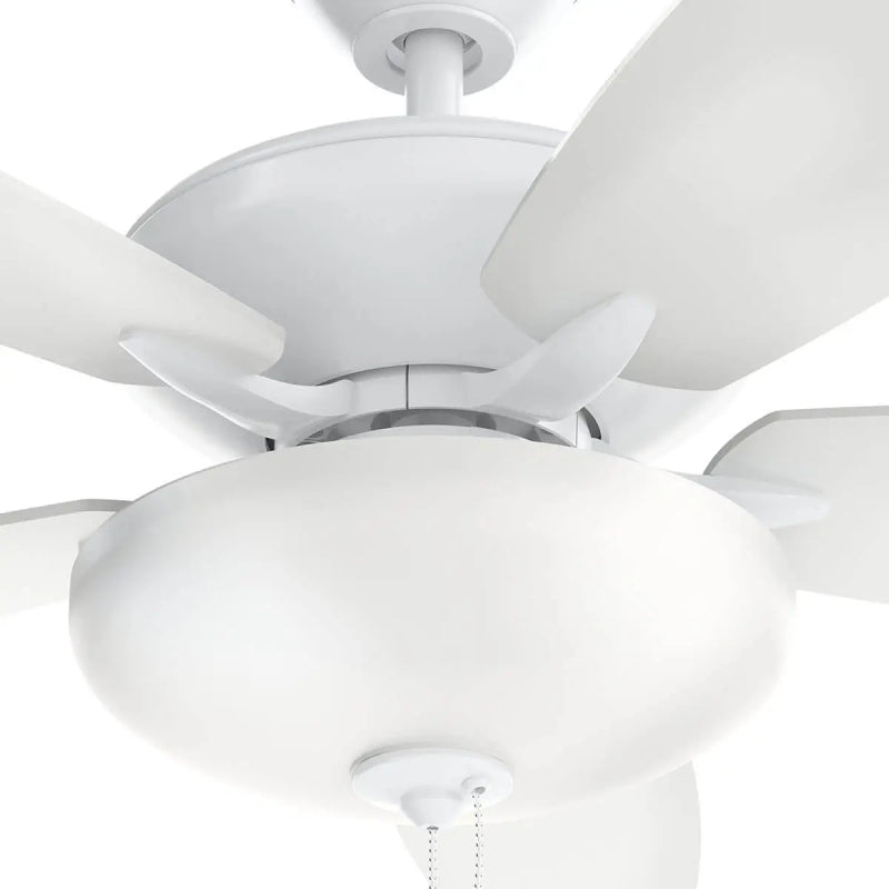 Kichler 330161 Renew 52" Ceiling Fan with LED Light Kit - Matte White with Matte White/Distressed Antique Gray Blades