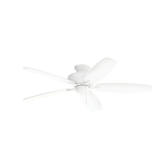 Kichler 330164 Renew 52" Ceiling Fan - Matte White with Matte White/Distressed Antique Gray Blade