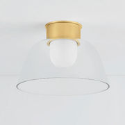 Hudson Valley 3514 Lakeside 1-lt 14" Flush Mount - Aged Brass