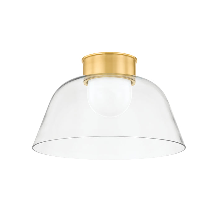 Hudson Valley 3520 Lakeside 1-lt 20" Flush Mount - Aged Brass