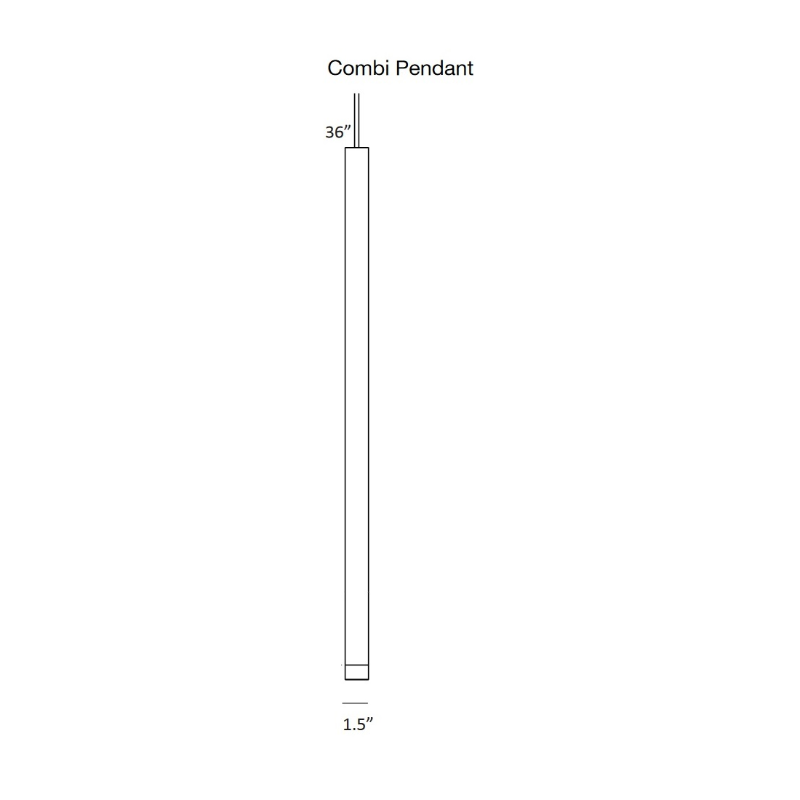 Koncept CMP-L3-S-36 Combi LED Pendant, Metal Plate