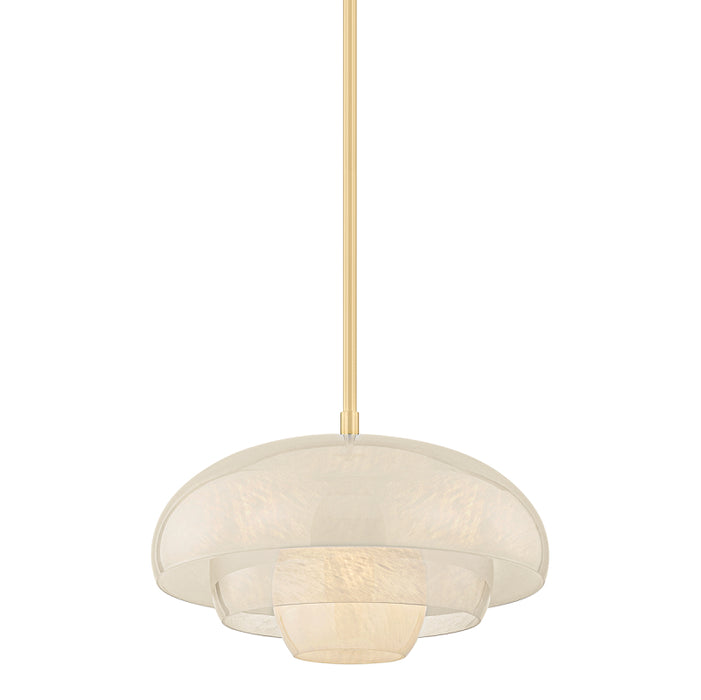 Hudson Valley 3718 Auburndale 1-lt 18" Pendant - Aged Brass