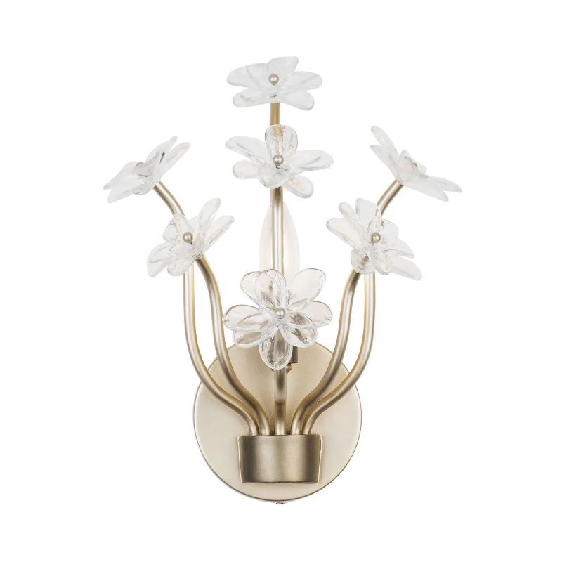 Varaluz 378W01 Wildflower 1-lt 11" Tall Wall Sconce - Gold Dust/Artifact