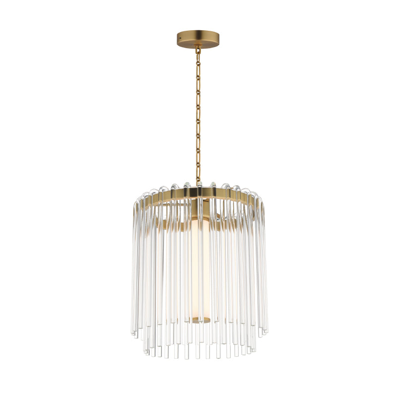 Maxim 38421 Jolie 1-lt 11" LED Pendant, 3CCT Selectable - Natural Aged Brass