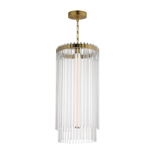 Maxim 38426 Jolie 1-lt 14" LED Pendant, 3CCT Selectable - Natural Aged Brass