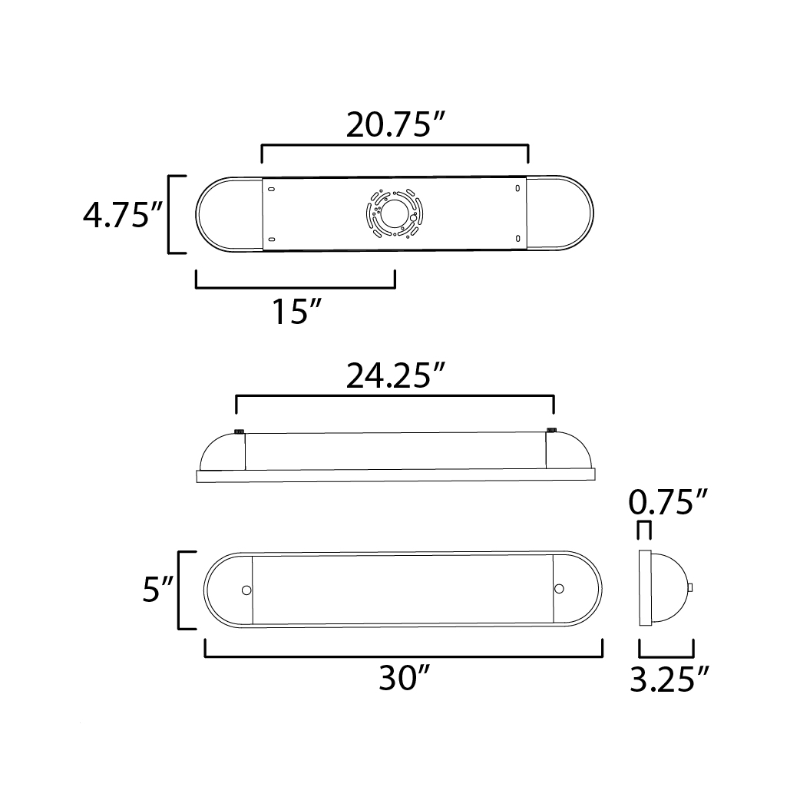 Maxim 39563 Capsule 1-lt 30" LED Bath Vanity