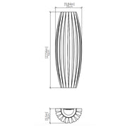 Accord 4040 Barrel 1-lt 28" Tall LED Wall Light